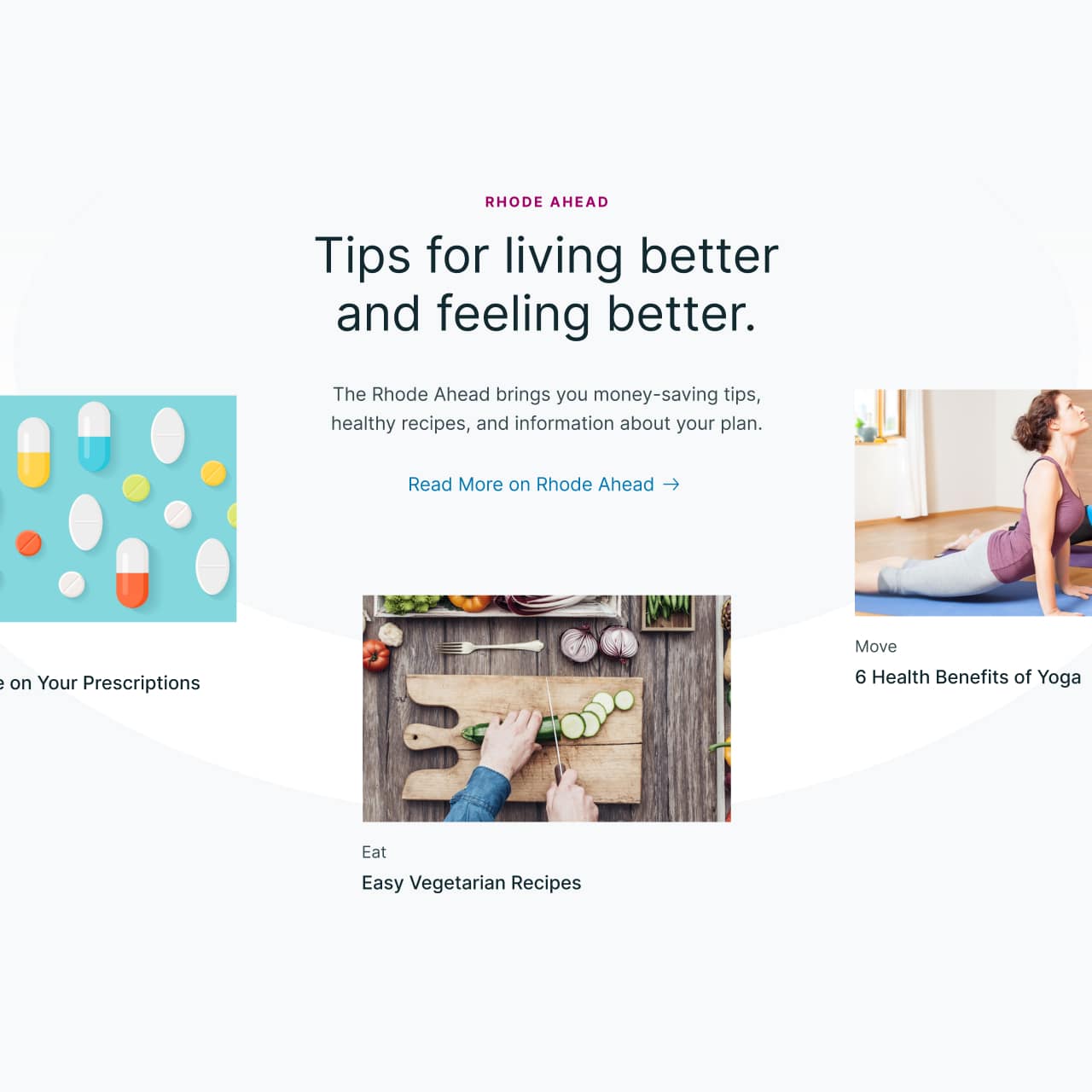 BCBSRI Rhode Ahead wellness content hub