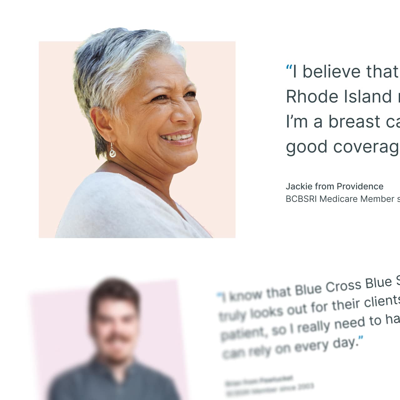 BCBSRI member testimonial quotes